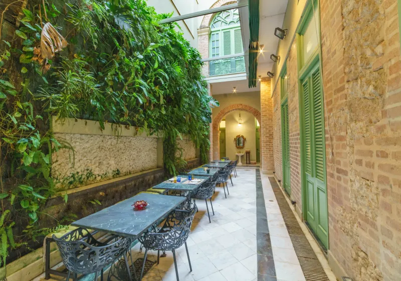 Breakfast terrace at Boutique Ánimas & Virtudes